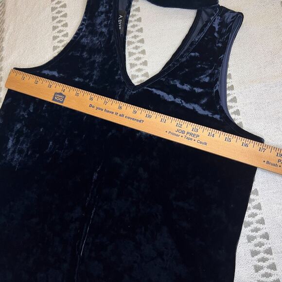 A. Byer Blue Tank Choker Crushed Velvet Whimsigoth Y2K Babydoll Fairy Witchy M - Picture 4 of 10